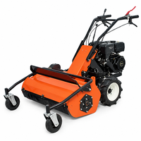 Tondeuse à fléaux autopropulsée à essence 4 temps 420 cm³ avec certificat CE, hauteur de coupe de 2 à 9 cm