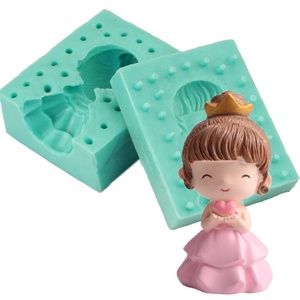 3D Lovely Princess hape Silicone Fondant Mold for Cake Decorating <b>Tools</b> New Arrival - Product Image 1