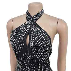 Nouvelle Combinaison Pantalon Halter Sans Manches de Luxe pour Femme, Broderie Tendance, Idéale Soirées et Clubs, Marque Célèbre, Collection 2026 - Product Image 5