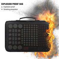Caja organizadora de bolsa de almacenamiento de batería impermeable ignífuga YHX para baterías AA AAA C D 9V (182 ranuras a prueba de golpes portátil)