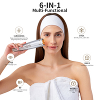 Equipo de Belleza Multifunción 6 en 1 para Moldear la Línea de la Mandíbula, Revitalizar la Piel, Aliviar la Hinchazón, Suavizar y Cuidar con Temperatura Controlada