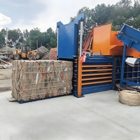 Presse à balles hydraulique automatique pour carton et papier usagé avec porte élévatrice