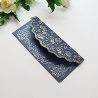 Enveloppes à monnaie florales gaufrées multicolores en stock, avec bordure ondulée et rabat en feuille d'or, pour mariage et cadeaux – Vente en gros
