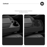 Neues Design 3D Rutschfeste Stoßdämpfende Einteilige Silikon Mittelkonsole Getränkehalter-Matte für Tesla Model Y Standard 2025