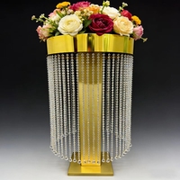 Support à fleurs en métal doré robuste K20, pour décoration de mariage, centre de table, décoration de fête d'hôtel