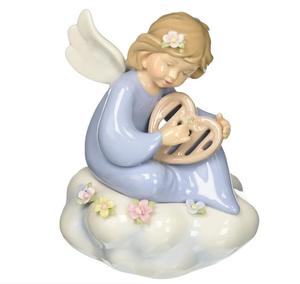 Bonito porcelana, você coloca música no meu coração musical anjo estatueta, 5-1/8 polegadas - Product Image 1