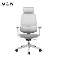 Chaise de bureau de direction ergonomique moderne de luxe M&W, en cuir, vente en gros, en maille, chaise de bureau bon marché pour manager