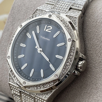 MKOriginals – montre à Quartz pour femmes, bracelet en acier inoxydable avec diamants, boîtier irrégulier, mode luxe, montre-bracelet pour dames