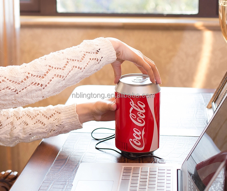 Портативный маленький холодильник, холодный напиток, мини-холодильник Coco Cola, используется в офисе и дома
