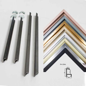 Nouveauté, cadre photo en aluminium moderne, écologique, brun foncé, en vrac, pour la décoration de la maison, bandes de moulures - Product Image 6