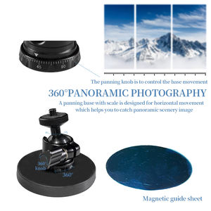 Cabezal de bola de rotación de aluminio <span class=keywords><strong>360</strong></span> Base de montaje de cámara magnética Osmo <span class=keywords><strong>AKASO</strong></span> Insta360 Accesorio seguro Potente - Product Image 2