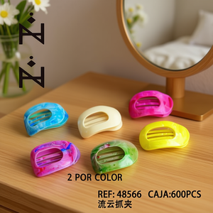 Pinzas para el Cabello Nz Flowing Cloud, de Plástico, 12 cm, Color Degradado, Ligeras, Modernas, Casuales para Mujer, 2 por Color, Caja de 600 Unidades - Product Image 3