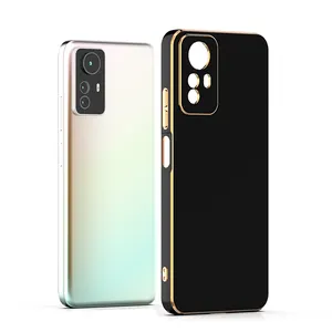New Fashion Soft Rubber 6D Plating Electroplate Soft TPU Phone Case For Xiaomi Redmi note 12s Back Cover for vivo Y17s