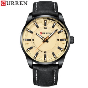 2022 New Arrival curren 8390 Brand Custom logo Simple <b>Automatic</b> Watches Men Wrist Watch Leather Straps 3atm Quartz Watches - Product Image 4