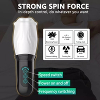Masturbateur masculin puissant à piston télescopique automatique, avec simulation de vagin réaliste, fonction de succion et de vibration, pour homme
