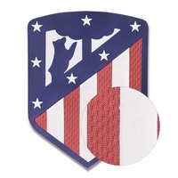 Étiquettes de vêtements en silicone 3D de marque personnalisées Patchs de logo à repasser en tissu maillé gaufré Patchs de vêtement haute densité pour presse à chaud