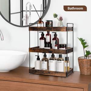 ชั้นวางเครื่องเทศทำจากไม้3ระดับสำหรับตู้เสื้อผ้าชั้นวางบนเคาน์เตอร์ห้องครัวพร้อมชั้นวางติดผนังและชั้นวางโชว์ - Product Image 6