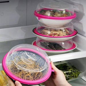 الغذاء الصف جديدة لحفظ شفافة رش لوحة فرن غطاء التدفئة لطخة واقية طبق الطعام سيليكون الميكروويف غطاء - Product Image 6