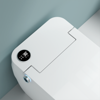 Toilette intelligente chauffée automatique à mécanisme allongé avec capteur infrarouge japonais de luxe, toilette électrique à chasse d'eau sèche