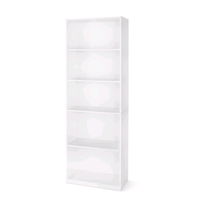 رف كتب منزلي ، رف تخزين خشبي متعدد الأرفف ، رف تخزين خشبي ، غرفة المعيشة - Product Image 5