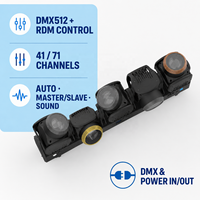 Barra de Luces LED RGB Móvil de 5x120W 800W con Matriz, 41/71 Canales DMX512 RDM, Estrobo de 1-30Hz para Conciertos, Festivales y Clubs (Stock en EE. UU.)