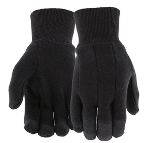 Guantes Industriales para Trabajo, Precio Económico al por Mayor, Guantes de Trabajo de Seguridad de Jersey de Algodón Marrón de 9 oz, Resistentes - Product Image 1