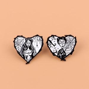 Al por mayor: Pines de metal de dibujos animados, broches y insignias de la novia <span class=keywords><strong>cadáver</strong></span> de terror, creativos y personalizados, accesorio de Halloween para bolsos y ropa - Product Image 2