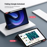 Nillkin casing kulit PU dengan penyangga, casing Tablet tahan guncangan dengan sandaran dan penahan pena untuk Xiaomi Pad 6/pad 6 Pro