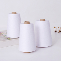 Fil de coton peigné 100% et fil de polyester pour tricot, fil de polyester filé, fil pour t-shirts, vente en gros, Open End 20/1