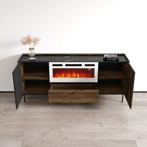 Meubles de maison modernes, armoire de table <span class=keywords><strong>console</strong></span>, meuble TV avec support de cheminée - Product Image 2