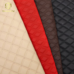 <span class=keywords><strong>Cuir</strong></span> synthétique <span class=keywords><strong>matelassé</strong></span> en forme de losange avec rembourrage en éponge pour l'intérieur des voitures, les meubles et les revêtements muraux - Product Image 2