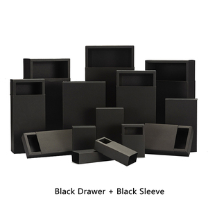 Hộp Giấy Kraft Màu Nâu Thân Thiện Với Môi Trường Nhỏ Omet Trượt Tay Áo Trượt Ngăn Kéo Bao Bì Quà Tặng Hộp Trượt Với Cửa Sổ PVC Rõ Ràng - Product Image 2