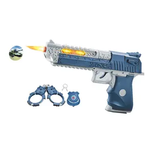 QS Hot Sell Real Gun Simulação Brinquedos Luz Música B/O Armas E Armas Exército Militar Armas De Projetor Elétrico Para Venda