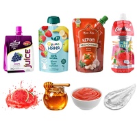 CE Twin-head automatische 30-2000ml spuitzak rotatie vul- en afsluitmachine voor yoghurt, fruitsap, dranken en detergenten