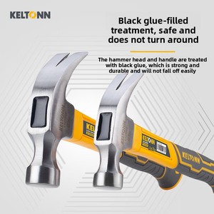 Marteau arrache-clous Kaita KELTONN KT41025/KT41050 avec manche en fibre, outil de menuiserie et de décoration - Product Image 3