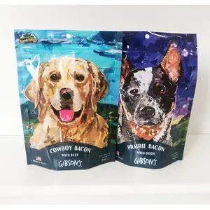 Customed Design Pet Treat Packaging marsupio per uso alimentare Mylar Dog Pet Food liofilizzato per alimenti per animali domestici sacchetti di plastica