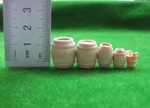 MT001 Model Railway Train Kit 1:87 HO Scala <span class=keywords><strong>OO</strong></span> Botti Di Legno Botte Secchio - Product Image 2