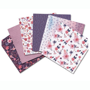 Pack de papier pour scrapbooking GF Love Violet Bloom Design, 12 motifs, 6x6 pouces, carton épais, <span class=keywords><strong>origami</strong></span>, artisanat fait main, bricolage - Product Image 3