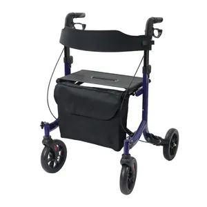 High Quality Outdoor Folding Comfort Portable Convenient Walking Frame Wheelchair Folding Roller Walker