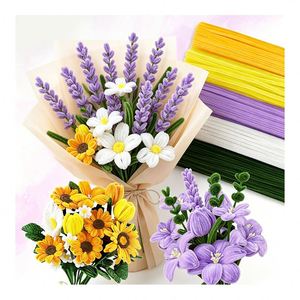 ชุดอุปกรณ์งานฝีมือลวดกำมะหยี่นุ่ม 8 มม. สำหรับของขวัญวันเกิด โครงการ DIY เพื่อการศึกษา วัสดุศิลปะตกแต่งดอกไม้สร้างสรรค์ - Product Image 2