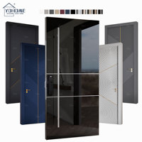 Portes d'entrée pour villa américaine personnalisées Porte d'entrée principale moderne Porte d'entrée pivotante en acier inoxydable Porte d'entrée résidentielle de sécurité extérieure
