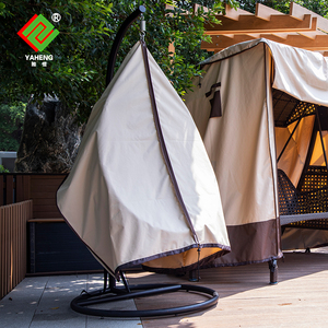 Patio colgante huevo <span class=keywords><strong>silla</strong></span> cubierta impermeable al aire libre doble asiento mimbre columpio huevo <span class=keywords><strong>silla</strong></span> cubierta - Product Image 4