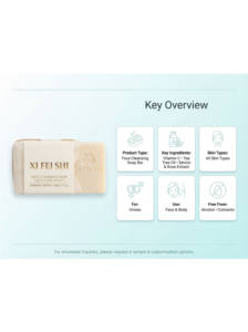 Jabón Limpiador Facial OEM/ODM con Vitamina C para Eliminar la Grasa - Product Image 6