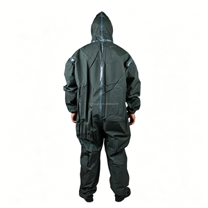 Combinaisons de sécurité antistatiques en PVC résistant aux acides haute performance avec capuche intégrée pour la <span class=keywords><strong>protection</strong></span> chimique ISO - Product Image 5