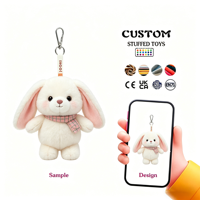 Gantungan Kunci Boneka Corgi Kuning Kustom dengan Teknik Bordir, Bahan Lembut, Tersedia Layanan OEM/ODM, Gantungan Kunci Kustom