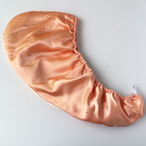 <span class=keywords><strong>Serviette</strong></span> de séchage en microfibre de satin de soie double couche personnalisée wrap <span class=keywords><strong>serviette</strong></span> de cheveux en soie turban - Product Image 2