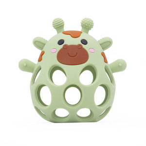 Nouvel Arrivage : Anneau de dentition pour bébé Rabbit Hollow, bâton de dentition, jouet à mâcher en silicone, balle de préhension Manhattan, <span class=keywords><strong>6</strong></span> <span class=keywords><strong>mois</strong></span>+, <span class=keywords><strong>cadeau</strong></span> de fête - Product Image 6