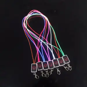 发光二极管夜灯闪烁工作标志吊绳展览活动胸牌吊带发光超亮大气嘘