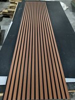 Panneau acoustique en bois à lattes ECOUPP, panneau mural en bois polyester absorbant le son pour studio, maison, bureau