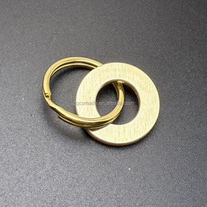 Cercle en acier de 3 mm d'épaisseur pour laser à fibre Porte-clés en laiton avec logo personnalisé - Product Image 4